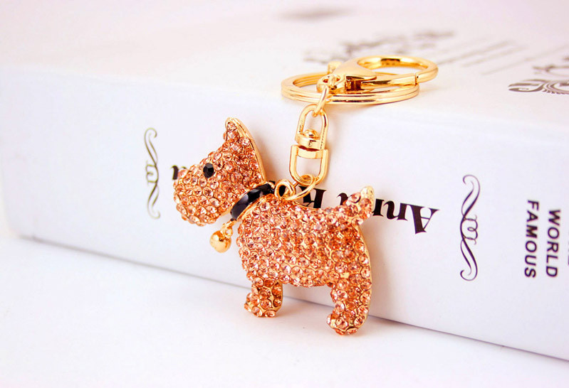 Creativ Cute Bell Puppy Breloc Zodiac Dog Breloc Pandantiv metalic Accesorii Genți Femei Cadou Mic