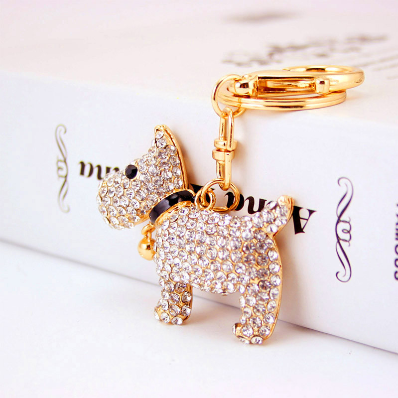 Creativ Cute Bell Puppy Breloc Zodiac Dog Breloc Pandantiv metalic Accesorii Genți Femei Cadou Mic