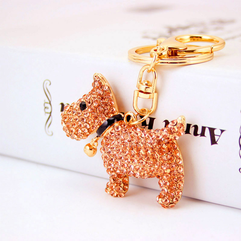Creativ Cute Bell Puppy Breloc Zodiac Dog Breloc Pandantiv metalic Accesorii Genți Femei Cadou Mic