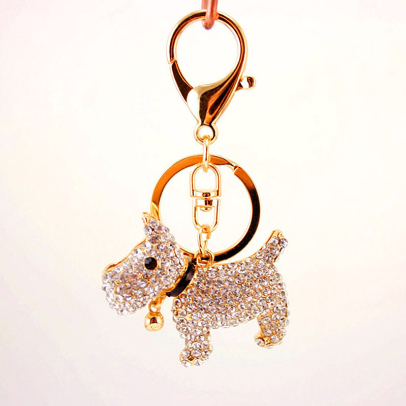 Creativ Cute Bell Puppy Breloc Zodiac Dog Breloc Pandantiv metalic Accesorii Genți Femei Cadou Mic