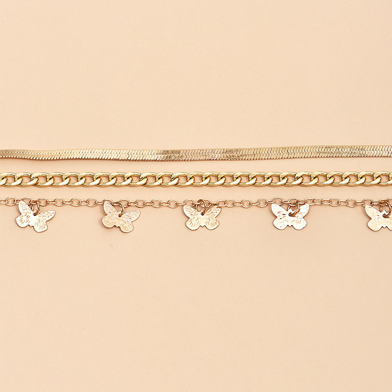 Boho gleznă picior geometrie lanț gleznă brățară de vară pandantiv fluture farmec sandale desculț plajă picior bijuterii mireasa A028