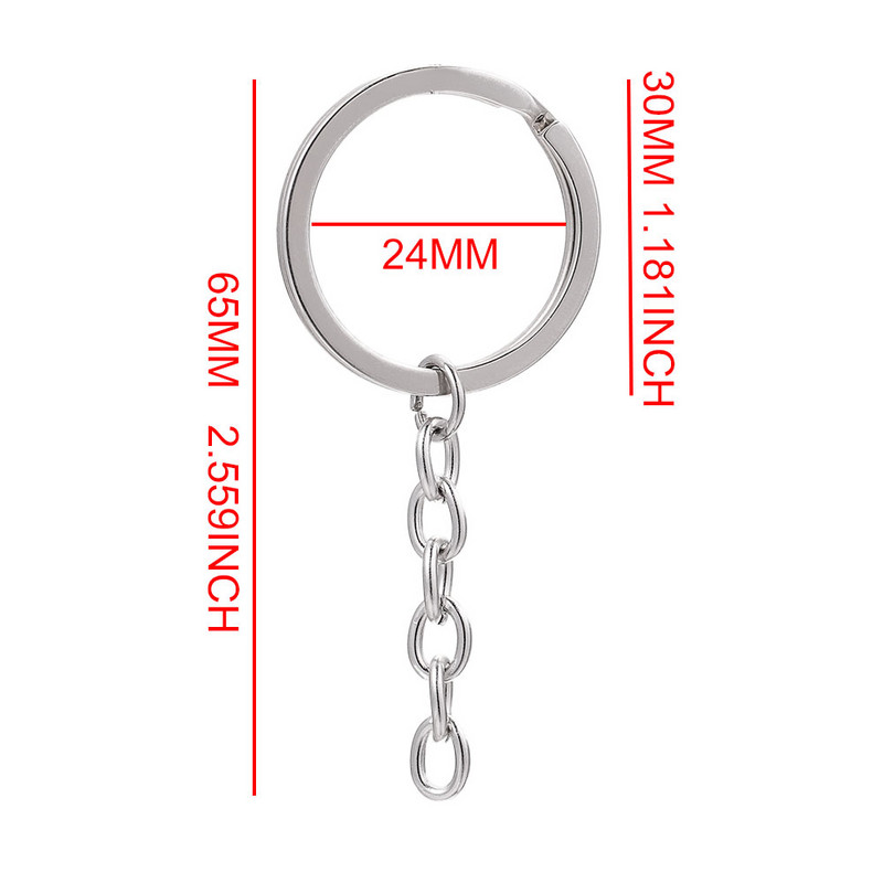 5 buc Lot 30 mm Oțel inoxidabil Breloc Inel Accesorii Breloc Mașină Breloc String Split Femei Bărbați Confecţionarea Rechizite Poşetă