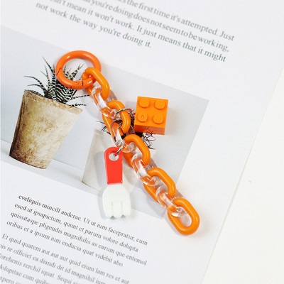 Drăguț Trendy Ins Jelly Lanțuri acrilice Breloc Veselă Creativă Decor Brelocuri pentru cupluri pentru Airpods Geanta Telefon Bakpack Pandantiv