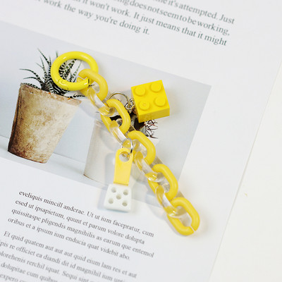 Drăguț Trendy Ins Jelly Lanțuri acrilice Breloc Veselă Creativă Decor Brelocuri pentru cupluri pentru Airpods Geanta Telefon Bakpack Pandantiv