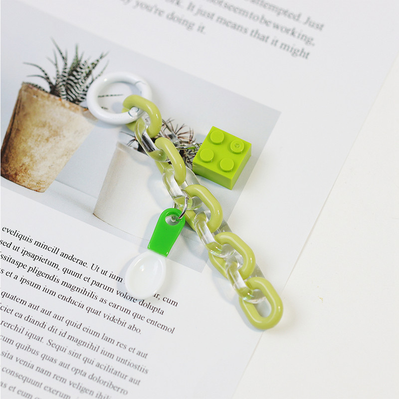 Drăguț Trendy Ins Jelly Lanțuri acrilice Breloc Veselă Creativă Decor Brelocuri pentru cupluri pentru Airpods Geanta Telefon Bakpack Pandantiv