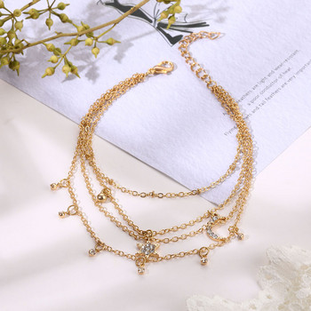 IPARAM Vintage Multilayer Crystal Glezen 2020 Bohemia Star Moon Pendant Glezen Leg Sandal Anklet Jewelry Party Gift