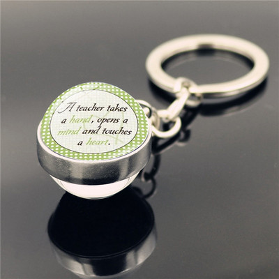 Ziua Profesorului Breloc din metal Breloc dublu cu bile de sticlă Breloc cadou pentru profesori Breloc drăguț Breloc Breloc Brelocuri