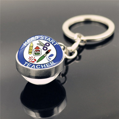 Ziua Profesorului Breloc din metal Breloc dublu cu bile de sticlă Breloc cadou pentru profesori Breloc drăguț Breloc Breloc Brelocuri