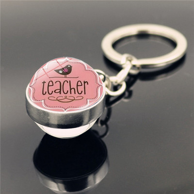 Ziua Profesorului Breloc din metal Breloc dublu cu bile de sticlă Breloc cadou pentru profesori Breloc drăguț Breloc Breloc Brelocuri
