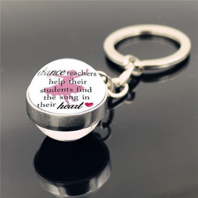 Ziua Profesorului Breloc din metal Breloc dublu cu bile de sticlă Breloc cadou pentru profesori Breloc drăguț Breloc Breloc Brelocuri