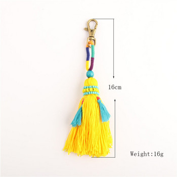 Κρεμαστό μπρελόκ RE Bohemian Tassel Αξεσουάρ για μπρελόκ Pompom Τσάντα Charm Γυναικεία μπρελόκ για ένα γυναικείο J3030