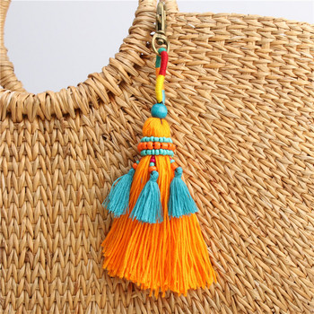 Κρεμαστό μπρελόκ RE Bohemian Tassel Αξεσουάρ για μπρελόκ Pompom Τσάντα Charm Γυναικεία μπρελόκ για ένα γυναικείο J3030