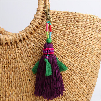 Κρεμαστό μπρελόκ RE Bohemian Tassel Αξεσουάρ για μπρελόκ Pompom Τσάντα Charm Γυναικεία μπρελόκ για ένα γυναικείο J3030