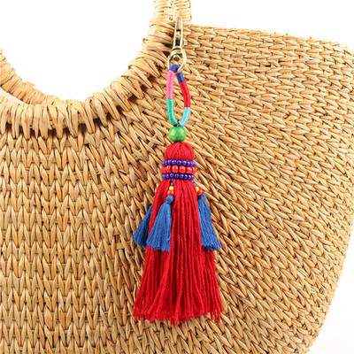 Breloc cu pandantiv cu ciucuri boeme RE, breloc popular cu pompon personalizat, accesorii pentru breloc pentru geantă, breloc pentru femei, breloc de mașină pentru femei J3030