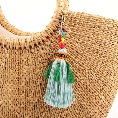 Breloc cu pandantiv cu ciucuri boeme RE, breloc popular cu pompon personalizat, accesorii pentru breloc pentru geantă, breloc pentru femei, breloc de mașină pentru femei J3030