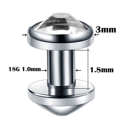 20 buc/lot G23 Titan Micro Anchor Dermal Set Top cu bază Dermal Piercing Ascunde în piele Inele dermice Piercing Bijuterii pentru corp