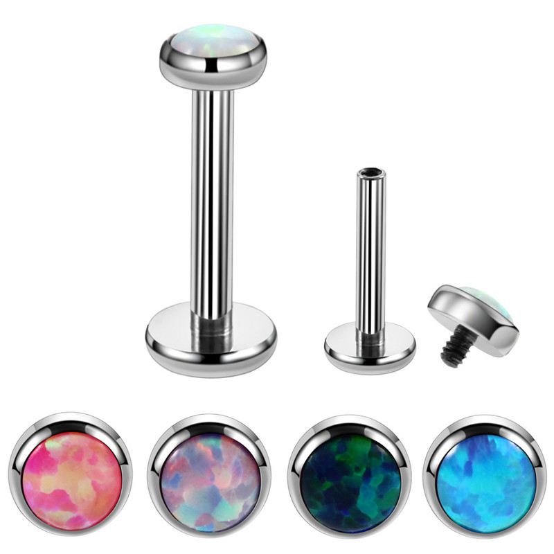 1PC Titan 16G Filet Intern Labret Piercing Tragus Helix Stud Cercei Lip Bar Cartilaj Daith Conch Bijuterii Sexy pentru corp