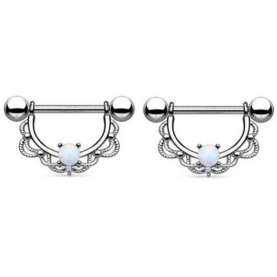 1 perechi de inele sexy pentru mamelon inimă CZ Crystal Barbell scut piercing pentru mamelon Femei Bărbați 316L Oțel Piercing pentru corp Bijuterii Oreja 14G