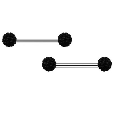 1 perechi de inele sexy pentru mamelon inimă CZ Crystal Barbell scut piercing pentru mamelon Femei Bărbați 316L Oțel Piercing pentru corp Bijuterii Oreja 14G