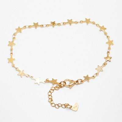 gleznă din oțel inoxidabil 304 pentru femei de culoare aurie cu lanț rotund de gleznă Brățări pe picior Bijuterii accesorii femei, 1 bucată