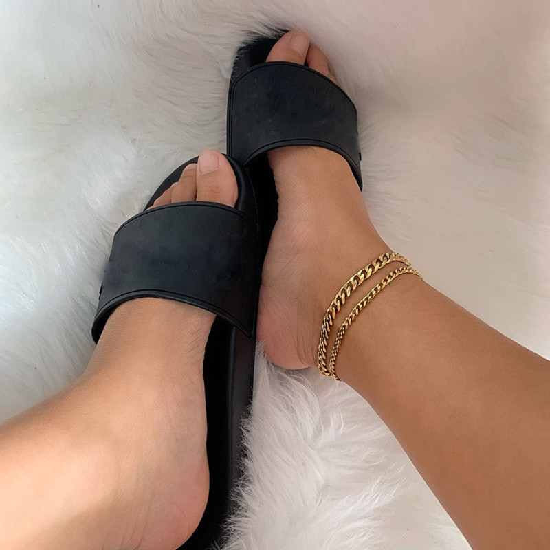 Lanț cubanez clasic, gleznă pentru femei, din oțel inoxidabil, pentru plajă de vară, de culoare aurie, brățară pentru picioare, pentru femei, cadou de bijuterii