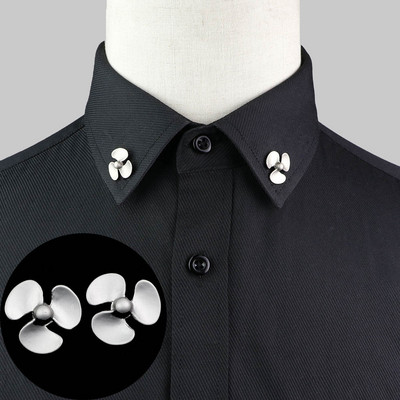 1 pereche de broșe la modă pentru guler de cămașă, frunze de copac, leopard de dragon, coroană triunghiulară, pentru bărbați, femei, accesoriu de uzură zilnică