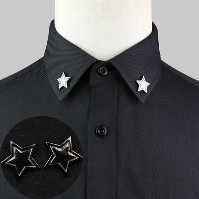 1 pereche de broșe la modă pentru guler de cămașă, frunze de copac, leopard de dragon, coroană triunghiulară, pentru bărbați, femei, accesoriu de uzură zilnică