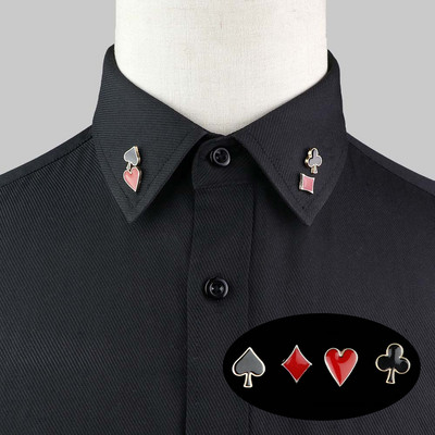 1 pereche de broșe la modă pentru guler de cămașă, frunze de copac, leopard de dragon, coroană triunghiulară, pentru bărbați, femei, accesoriu de uzură zilnică