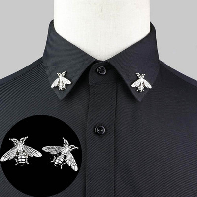 1 pereche de broșe la modă pentru guler de cămașă, frunze de copac, leopard de dragon, coroană triunghiulară, pentru bărbați, femei, accesoriu de uzură zilnică