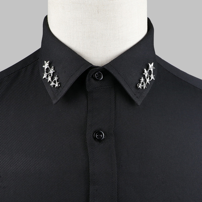 1 pereche de broșe la modă pentru guler de cămașă, frunze de copac, leopard de dragon, coroană triunghiulară, pentru bărbați, femei, accesoriu de uzură zilnică