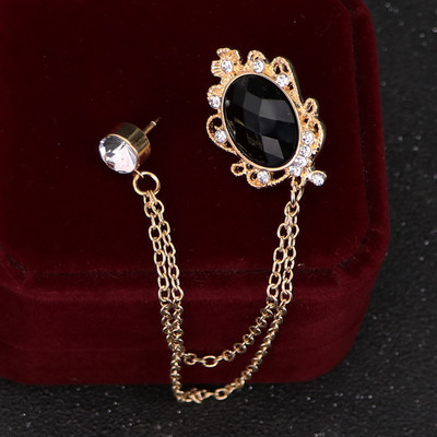 i-Remiel Fashion Nouă Broșe cu lanț cu ciucuri de cristal, costum de personalitate, insignă, rochie, braș, broșă, bijuterii, accesorii de lux pentru bărbați