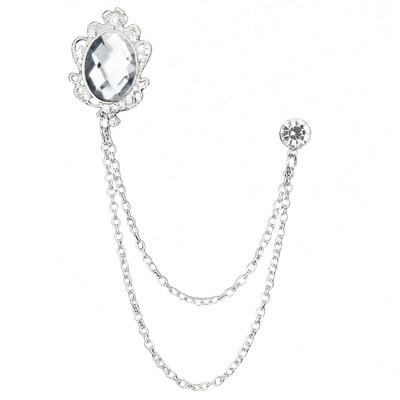 i-Remiel Fashion Nouă Broșe cu lanț cu ciucuri de cristal, costum de personalitate, insignă, rochie, braș, broșă, bijuterii, accesorii de lux pentru bărbați