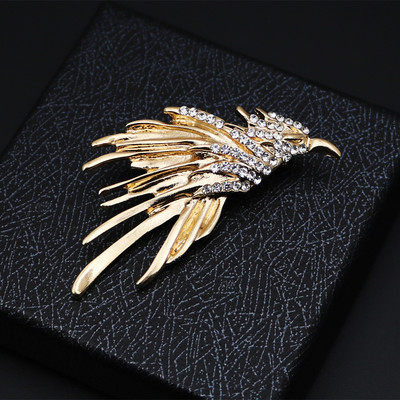 i-Remiel Broșă retro la modă în stil britanic pentru bărbați Aripi de șoim Coroană Cârmă Elan Bufniță Frunză Insigna Costum Guler Cămașă Accesorii