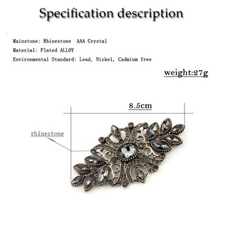 Sunspicems Vintage Bohemia Women Brooch Full Crystal Indian Turkish Banquet Jewelry Ethnic Flower Brooches Pins Retro Gold Color