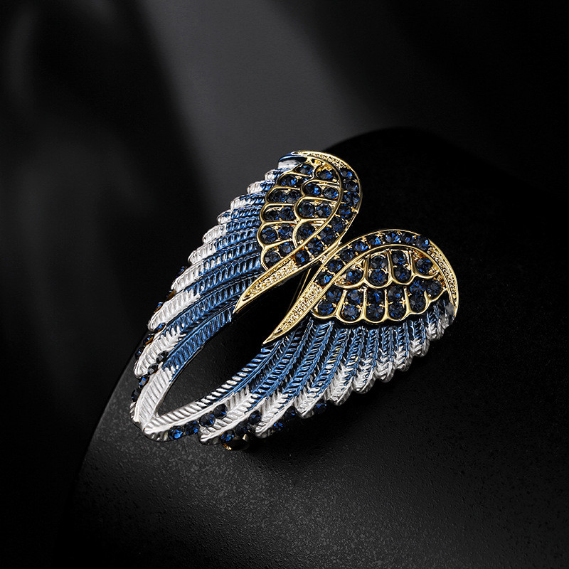 Noua Aripi De Înger Albastru Bijuterii Broșe Pentru Femei Corsaj Costum Pin Accesorii Moda