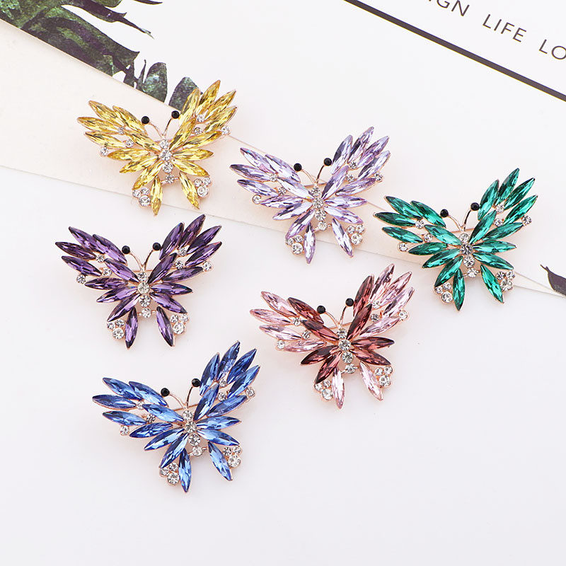 Nouă frumusețe fluture broșe 6 culori emailat fluture insecte petrecere casual broșă ace cadouri