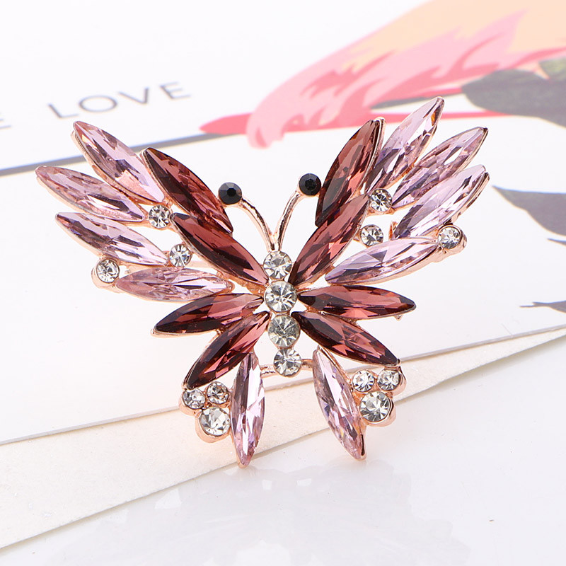 Nouă frumusețe fluture broșe 6 culori emailat fluture insecte petrecere casual broșă ace cadouri