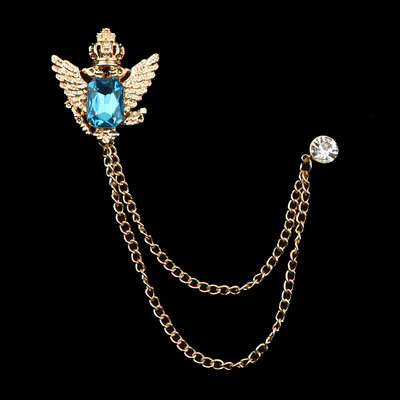 Nova robna marka Mali broš s lančićem za poker s kićankama Za Cool muškarca Ženu Party Bar Chic Odijelo od legure cinka Na reveru Unisex dodaci