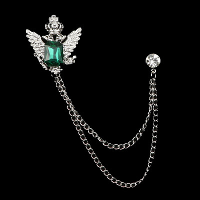 Nova robna marka Mali broš s lančićem za poker s kićankama Za Cool muškarca Ženu Party Bar Chic Odijelo od legure cinka Na reveru Unisex dodaci