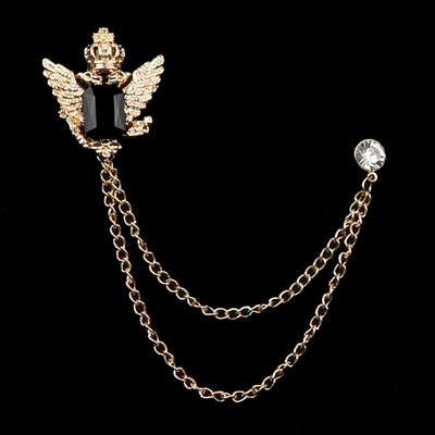 Nova robna marka Mali broš s lančićem za poker s kićankama Za Cool muškarca Ženu Party Bar Chic Odijelo od legure cinka Na reveru Unisex dodaci