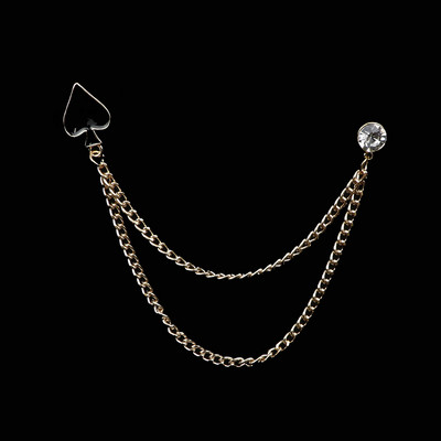 Nova robna marka Mali broš s lančićem za poker s kićankama Za Cool muškarca Ženu Party Bar Chic Odijelo od legure cinka Na reveru Unisex dodaci