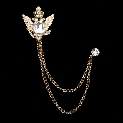 Nova robna marka Mali broš s lančićem za poker s kićankama Za Cool muškarca Ženu Party Bar Chic Odijelo od legure cinka Na reveru Unisex dodaci