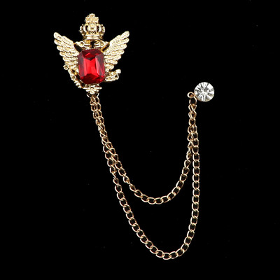 Nova robna marka Mali broš s lančićem za poker s kićankama Za Cool muškarca Ženu Party Bar Chic Odijelo od legure cinka Na reveru Unisex dodaci