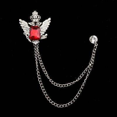 Nova robna marka Mali broš s lančićem za poker s kićankama Za Cool muškarca Ženu Party Bar Chic Odijelo od legure cinka Na reveru Unisex dodaci