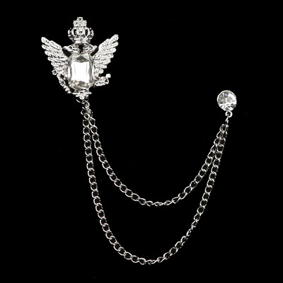 Nova robna marka Mali broš s lančićem za poker s kićankama Za Cool muškarca Ženu Party Bar Chic Odijelo od legure cinka Na reveru Unisex dodaci