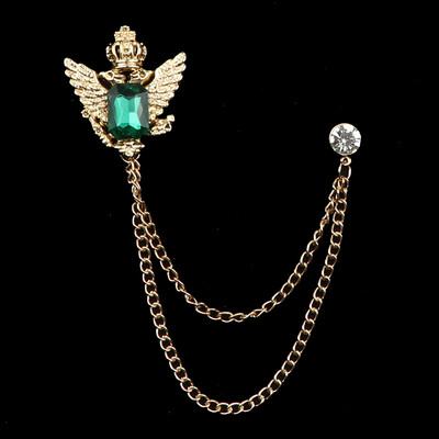 Nova robna marka Mali broš s lančićem za poker s kićankama Za Cool muškarca Ženu Party Bar Chic Odijelo od legure cinka Na reveru Unisex dodaci