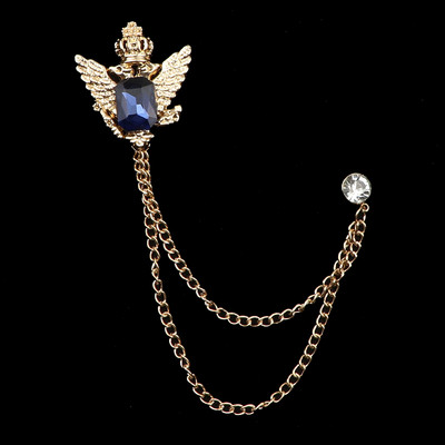 Nova robna marka Mali broš s lančićem za poker s kićankama Za Cool muškarca Ženu Party Bar Chic Odijelo od legure cinka Na reveru Unisex dodaci