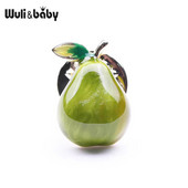 Wuli&baby Ace de guler de pere emailate pentru femei, unisex, 2 culori, cămașă de rochie, ace de broșă casual pentru birou, Cadouri