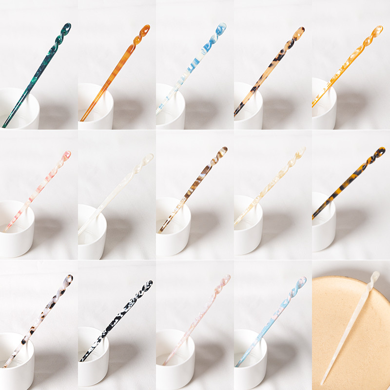 Ace de păr din acetat 16 stiluri Moda Femei Fete Bețișoare de păr în formă de bețișoară Agrafe de păr Accesorii de bijuterii de păr de nuntă