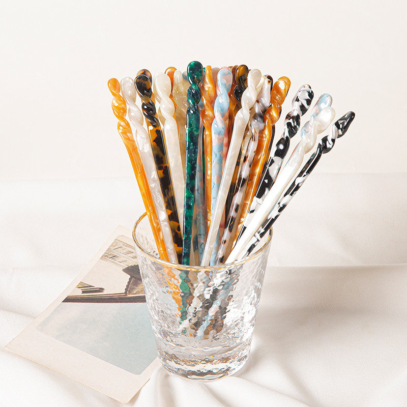 Ace de păr din acetat 16 stiluri Moda Femei Fete Bețișoare de păr în formă de bețișoară Agrafe de păr Accesorii de bijuterii de păr de nuntă